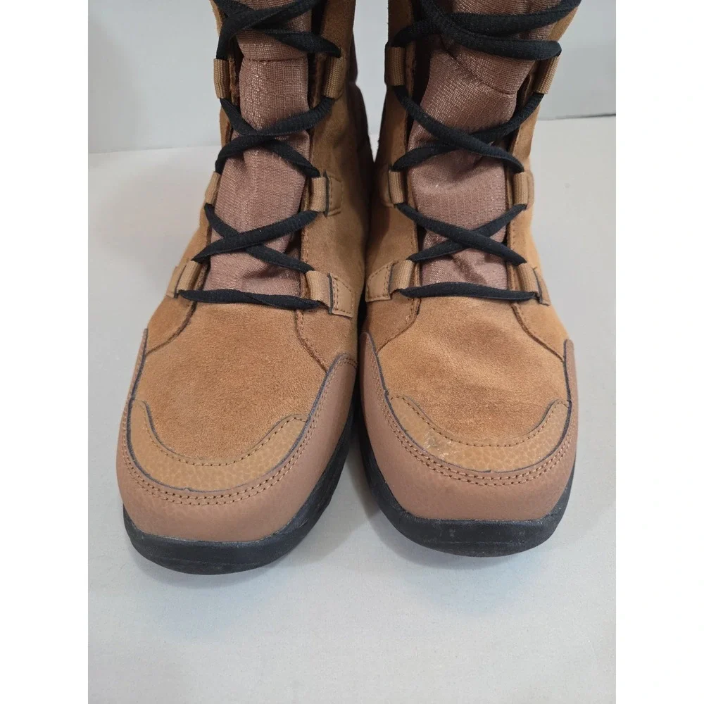 Columbia Boots Womens 10 Brown Ice Maiden II Waterproof Winter Lace Up Insulated